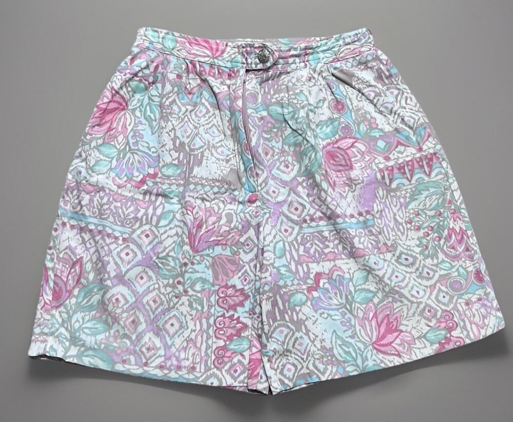 Lillys Beverly Hills Shorts Womens 6 Vintage 80s Pleated Momcore Made in USA